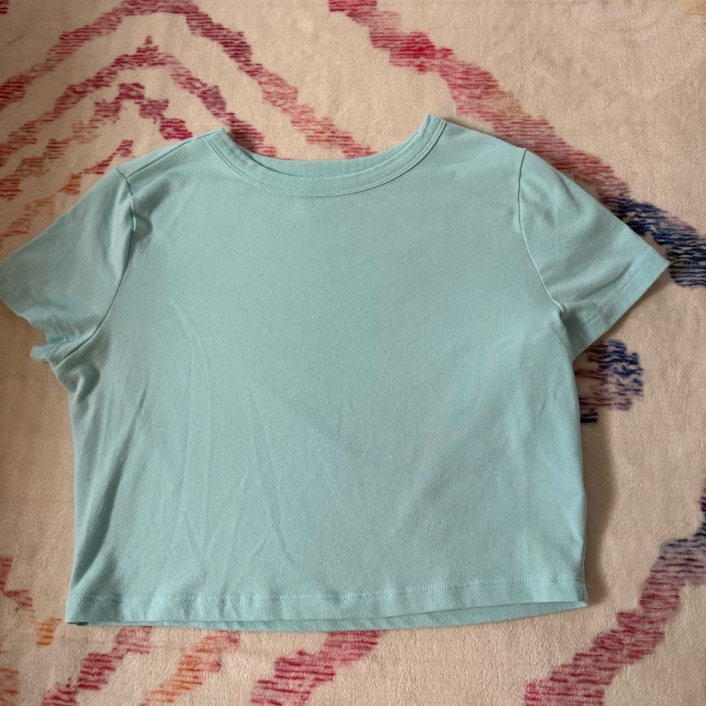 Short Sleeve Blue Top